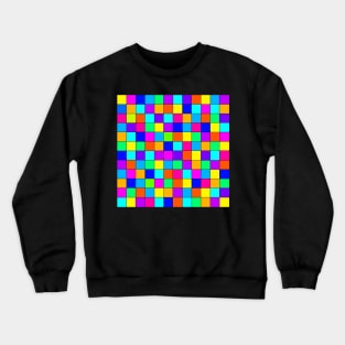 Random Colorful Squares With Black Lines Crewneck Sweatshirt